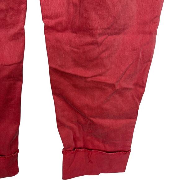 J Jill Authentic Fit Cropped Denim Red Wash Jeans Stretch Cuffed Womens sz 12 - Picture 11 of 16